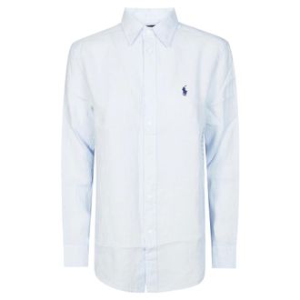 Polo Ralph Lauren Shirts, female, Blue, Size: XS Camicia In Lino