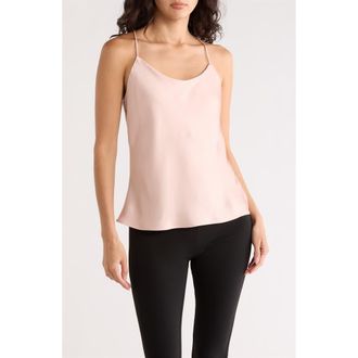 Leith Satin Cami Top in Pink Sepia at Nordstrom Rack, Size X-Large