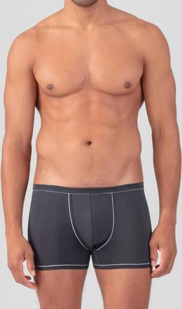Ron Dorff Pull-On Boxer Briefs With Piping In Lava Grey