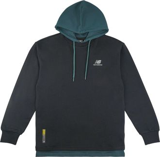 New Balance Splicing Hooded Knit Pullover Casual Sports Black NCA33031-BK