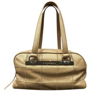 Chanel Pre-owned Handbags, female, Beige, Size: ONE SIZE Pre-owned Caviar Skin 2way Bag (Choco Bar)