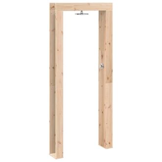 vidaXL Ducha Exterior 226 Cm Madera Maciza De Pino Y Acero Inoxidable Vidaxl