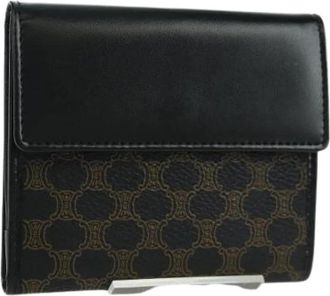 Celine Pre-owned Trifold Wallet - Dames - Vintage Accessoires - Zwart - ONE Size - Leer - Vintage
