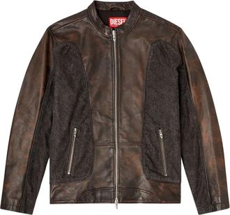 Diesel Giacca L-Krill-Dnm con inserti - Marrone