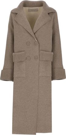 D.exterior Abrigo Cruzado - Coats - Mujer - Marr&oacute;n - S