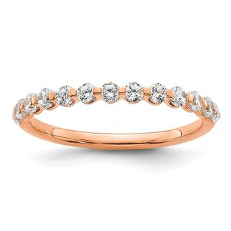 Diamond2Deal 14k Gold Lab Grown Diamond Wedding Band Ring 1/2Ct Clarity- VS Color- D-E