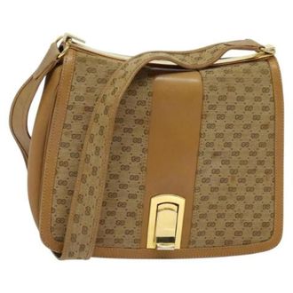 Gucci Pre-owned Canvas gucci-bags - Dames - Pre-owned - Beige - Maat: ONE Size Leer