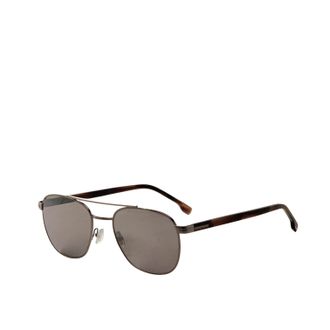 HUGO BOSS Mens 56mm Ruthenium Green Sunglasses