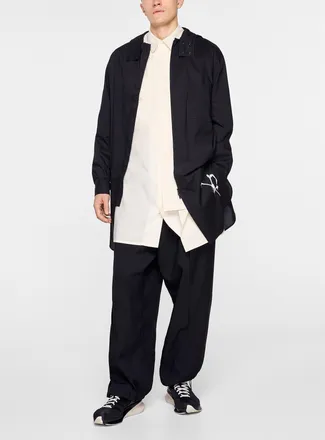 Yohji Yamamoto Mens Graffiti hooded long zip shirt Y-3 x Chito