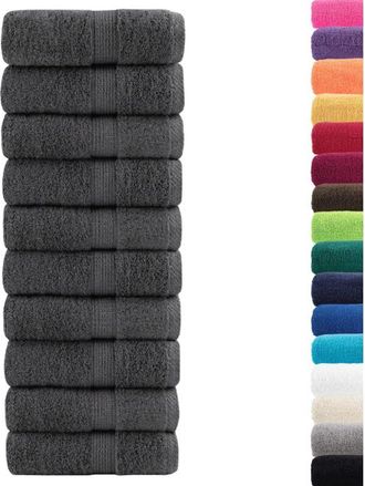 vidaXL Toallas De Mano Premium Solund 50 Unidades Antracita 30x30 Cm 600 G/m&sup2; Vidaxl