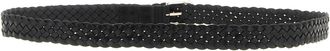 Saint Laurent Mens Black Calfskin Regular Belt