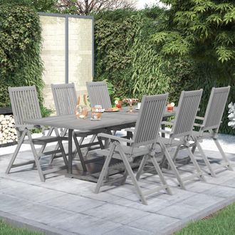 vidaXL Furniture Limited - Juego De Comedor Para Jard&iacute;n 7 Piezas Madera