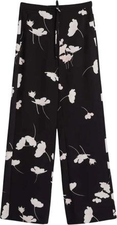 Max Mara Kuiken Broek - Dames - Wijde Broeken - Zwart - S - Broeken