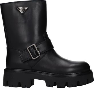 Prada Damess Laarzen Leer Zwart