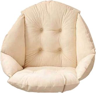 OEM Coj&iacute;n Para Silla Con Respaldo, Asiento Tipo Concha, Terciopelo Suave, El&aacute;stico, Impermeable, Para Sillas De Rat&aacute;n, Paja O Jard&iacute;n, Color Beige, 40 X 40
