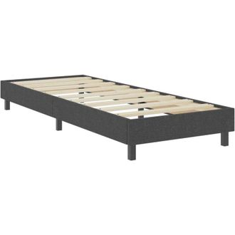 vidaXL Estructura de cama Box Spring tela gris 90x200 cm Vidaxl