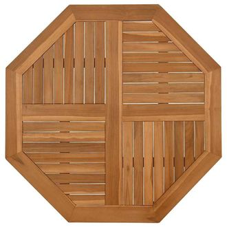 Berkfield Home Table Top 90x90x2.5 cm Octagonal Solid Wood Teak in Brown