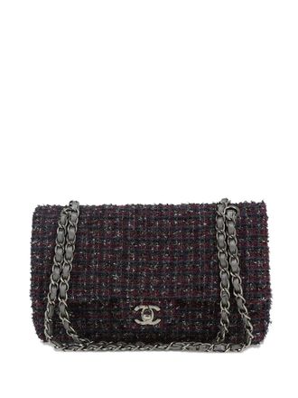 Chanel Timeless tweed shoulder bag - women - Leather/Canvas - One Size - Blue