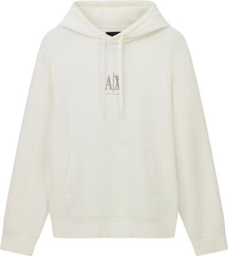 A|X Armani Exchange Pullover Hoodie Sweatshirt - Heren - Hoodies - Wit - M - Katoen - Hoodies & sweatvesten