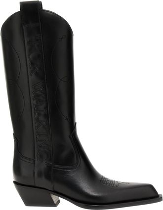 Off-white: Black Leather Boots now up to −86% | Stylight