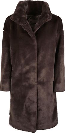 Herno Soft Alternative Fur Long Plush Coat