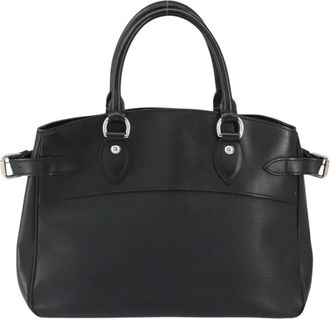 Louis Vuitton Passy Tote Epi Leather Black Leather Handbag (Pre-Owned)