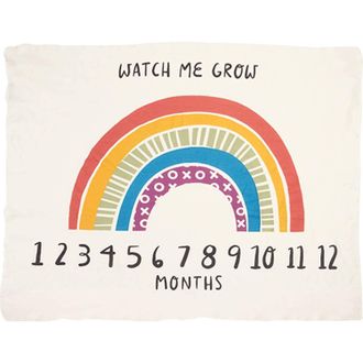 Primitives By Kathy Kids Watch Me Grow Rainbow Milestone Blanket In Multi