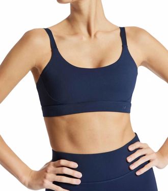 Bandier Flow Low Impact Bra In Navy Blazer