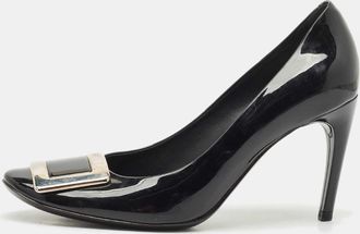 Roger Vivier Black Patent Leather Trompette Pumps