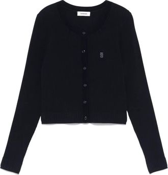 Sandro Cardigan girocollo in cotone - Blu