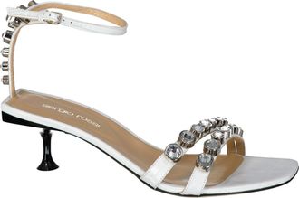 Sergio Rossi Leather Crystal Sandals