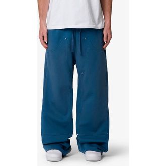 mnml West Baggy Fit Double Knee Sweatpants in Blue at Nordstrom, Size Xx-Large