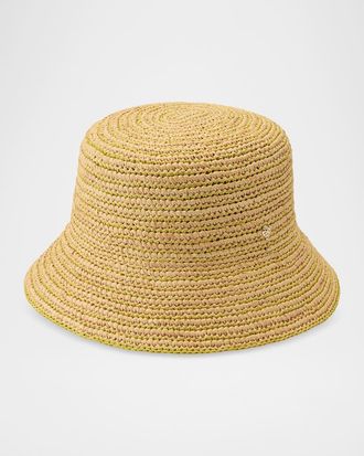 Helen Kaminski Nala Raffia Crochet Bucket Hat