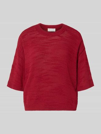 Moss Copenhagen Strickshirt mit 1/2-Arm Modell Lauralynn in Dunkelrot, Gr&ouml;&szlig;e L/XL