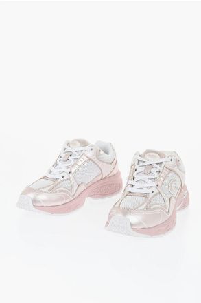 Coach Lam&eacute; Faux Leather Lace-Up Sneakers size 6,5