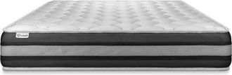 VITALIT Vitalit - Colch&oacute;n Blanco Con Muelles Ensacados Y Espuma Viscoel&aacute;stica 200 X 200