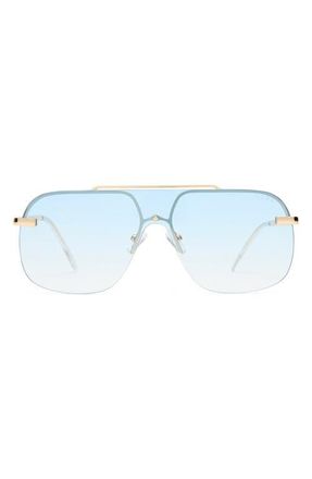 AIRE Venatici 137mm Aviator Sunglasses in Gold /Sky Blue Grad at Nordstrom