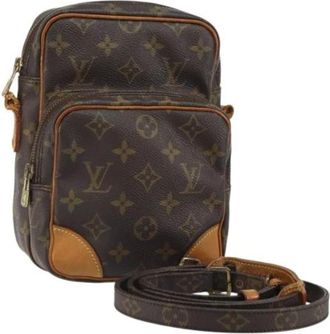 Louis Vuitton Pre-owned Cross Body Bags, female, Brown, Size: ONE SIZE Pre-owned Canvas Cross Body Bag