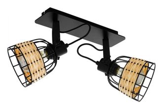 Eglo Eglo Iluminaci&oacute;n Regleta Rattan Y Acero Anwick 1 2xe27