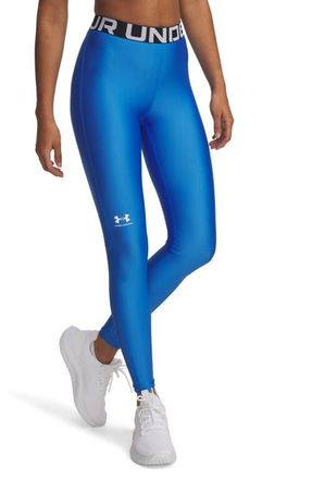 Under Armour HeatGear Leggings in Blue Atlantis //White at Nordstrom, Size X-Large