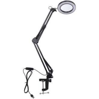 OEM Lupa Con L&aacute;mpara, Lupa De Pie, Aumento De 5x, 10 Niveles De Brillo, Para Leer, Escribir En Diarios, Mapas, Joyer&iacute;a, Brazo Flexible, &Aacute;ngulo Ajustable D