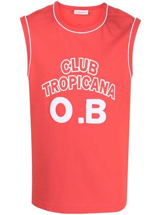 Orlebar Brown Canotta Dubois Club Tropicana con stampa - Rosso