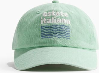 H&M Cap aus Baumwolltwill - Mintgr&uuml;n/Estate Italiana