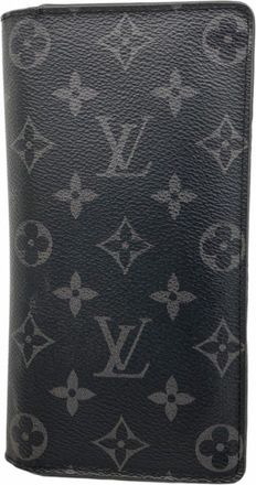 Louis Vuitton Black Gray Long Wallet (Bi-Fold) (Pre-Owned)