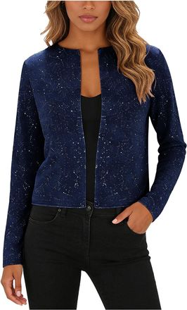 Generic Womens Sequin Jacket Long Sleeve Glitter Jacket Sparkly Party Open Front Cardigan Elegant Party Bolero Sweater Sparkling Womens Sequin Bolero Vintage 