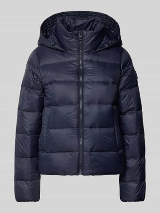 Tommy Hilfiger Daunenjacke mit Stehkragen in Dunkelblau, Gr&ouml;&szlig;e XXXL