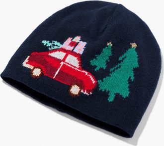 Talbots Car With Tree Beanie - Blue - 001 Talbots