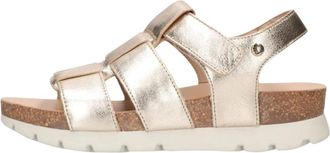 Panama Jack Gouden leren sandalen Sammy - Dames - Sandalen - Geel - 38 EU - Leer - Schoenen