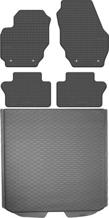 OEM Juego De Alfombrillas De Goma Para Coche Y Alfombrilla Para Maletero Para Volvo V70 Kombi (2007-2016)