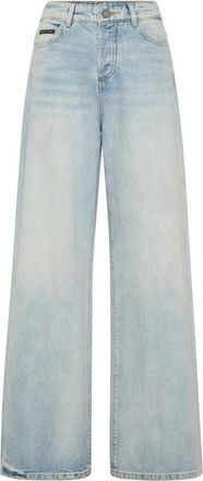 Philipp Plein Denim Broek Skater Fit Logo - Dames - Loose Fit Jeans - Blauw - W27 - Denim - Jeans
